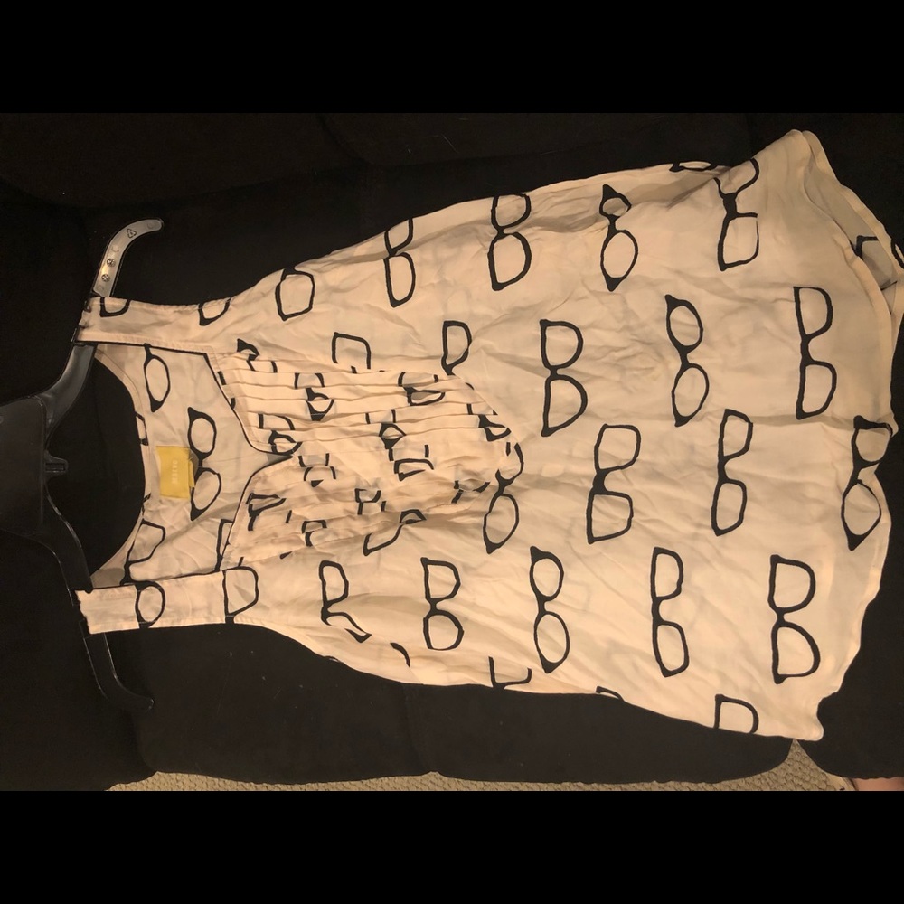 Anthropologie Maeve Brand glasses tank top